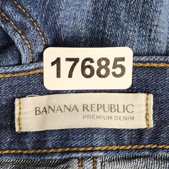 Banana Republic Jeans Womens 27 Blue Boyfriend Distressed Mid Rise Stretch Denim - Picture 10 of 13